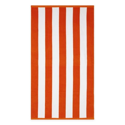 green and white striped beach towels