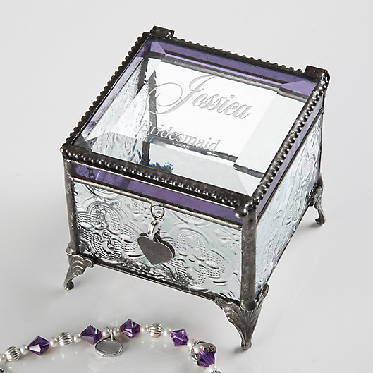 Alternate image 1 for Wedding Reflections Vintage  Clear Jewelry Box