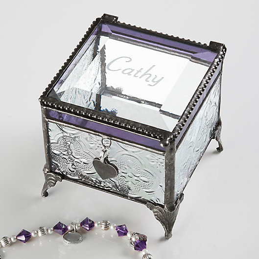 Alternate image 1 for Name Vintage Clear Jewelry Box
