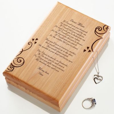 A Poem For Her Engraved Wood Jewelery Box