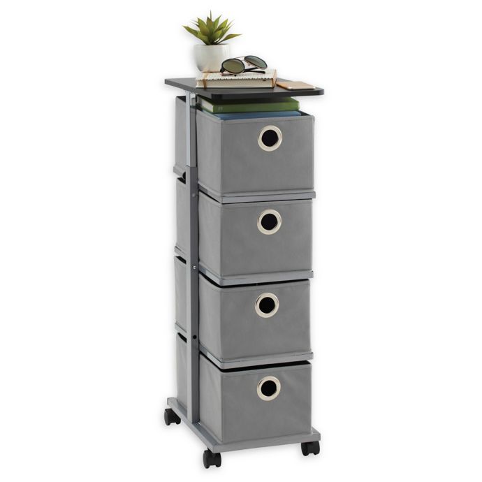 Studio 3b 4 Drawer Storage Cart In Grey Bed Bath Beyond