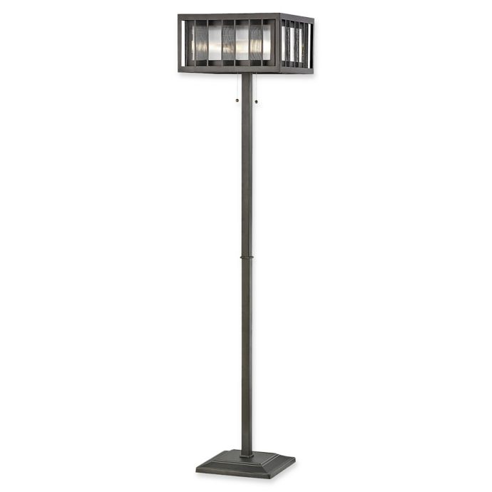 Filament Design Kenny 2Light Floor Lamp in Bronze with Metal and Glass