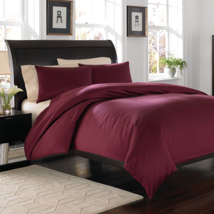 Royal Velvet Burgundy 400 Duvet Cover Set Bed Bath Beyond