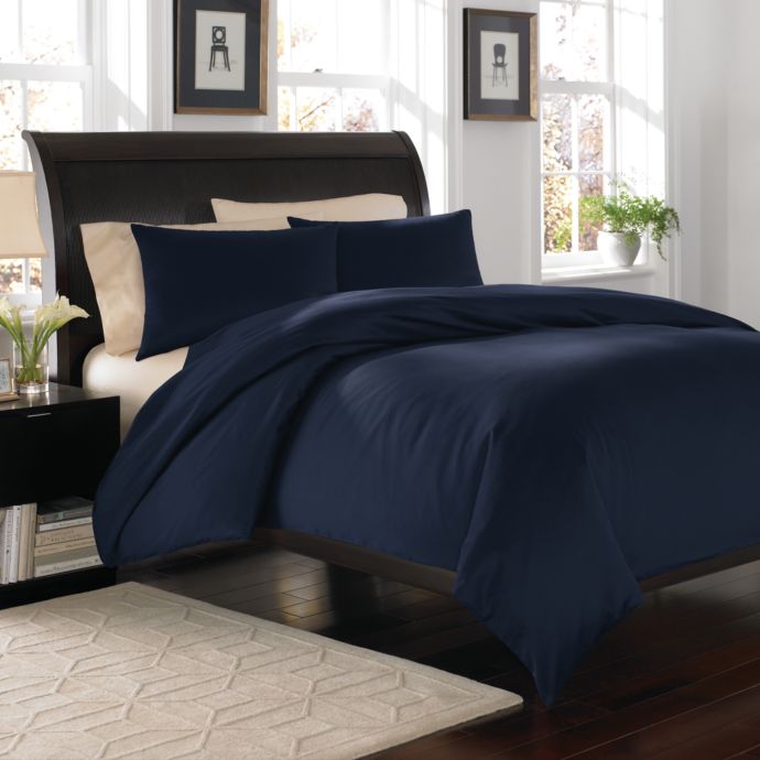 Royal Velvet Navy 400 Full Queen Duvet Cover Set Bed Bath Beyond