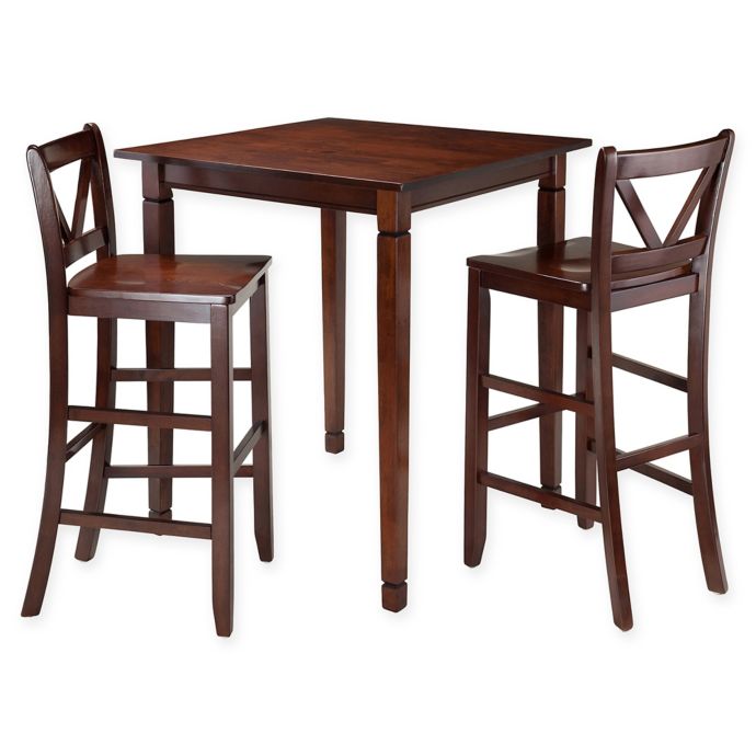 Windsome Trading Kingsgate 3 Piece Bar Height Dining Set