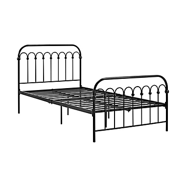 The Novogratz Bright Pop Twin Metal Bed in Black. View a larger version of this product image.