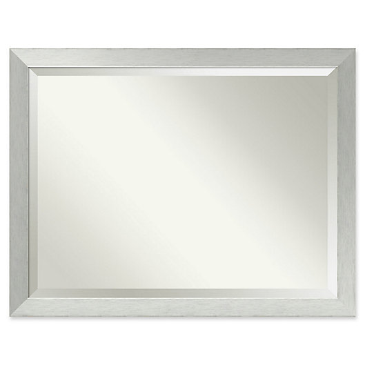 Amanti Art Bathroom Mirror In Brushed, 44 Inch Wide Vanity Mirror