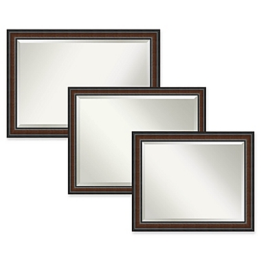 Amanti Art Cyprus Bathroom Mirror in Walnut. View a larger version of this product image.