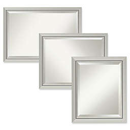 Amanti Art Romano Narrow Bathroom Mirror in Silver