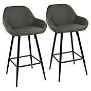 LumiSource&reg; Clubhouse Counter Stools in Grey (Set of 2)
