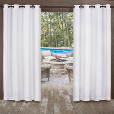 Choose Size Resort Spa Home Decor IndoorOutdoor Brass Nickel Grommet Curtain Panels Sunbrella Canvas Bay Brown