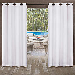 Miami 108-Inch Indoor/Outdoor Grommet Top Window Curtain Panels in White (Set of 2)