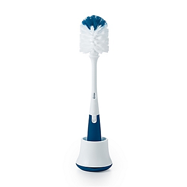 OXO Tot&reg; Bottle Brush with Stand in Navy. View a larger version of this product image.