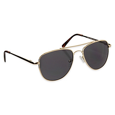 Tiny Treasures Aviator Toddler Sunglasses in Gold. View a larger version of this product image.