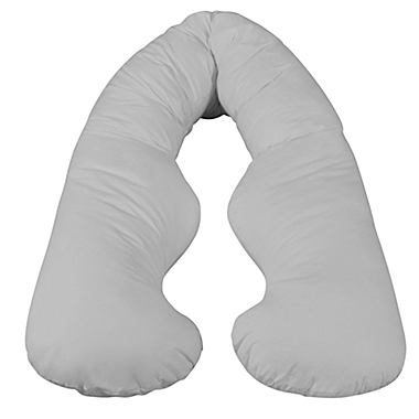 Leachco&reg; Back N Belly Bliss Body Pillow in Peaceful Grey. View a larger version of this product image.