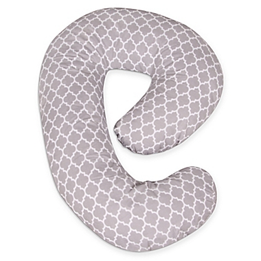 Leachco&reg; Snoogle&reg; Mini Chic Side Sleeper Pillow in Moroccan Grey. View a larger version of this product image.