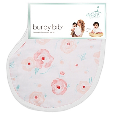 aden + anais&trade; essentials Full Bloom Burpy Bib in Pink. View a larger version of this product image.