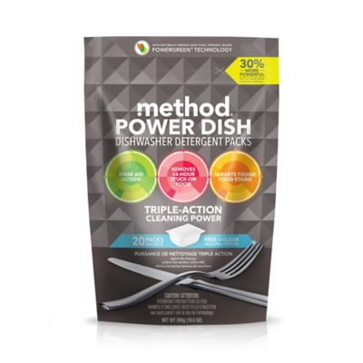 Method&reg; 20-Count Free &#39;n Clear Power Dish Dishwasher Detergent Packs