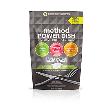 Method&reg; 20-Count Lemon Mint Power Dish Dishwasher Detergent Packs. View a larger version of this product image.