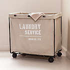 Alternate image 1 for Danya B. Army Canvas Laundry Hamper on Wheels in Grey