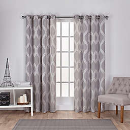 Exclusive Home Montrose 96-Inch Grommet Window Curtain Panels in Ash Grey (Set of 2)