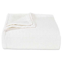 Vera Wang® Waffleweave Twin Throw Blanket in White