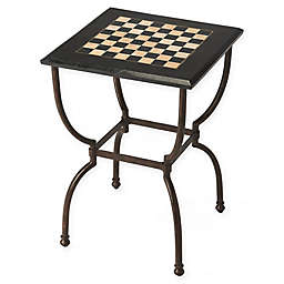 Butler Specialty Company Metal and Fossil Stone Game Table