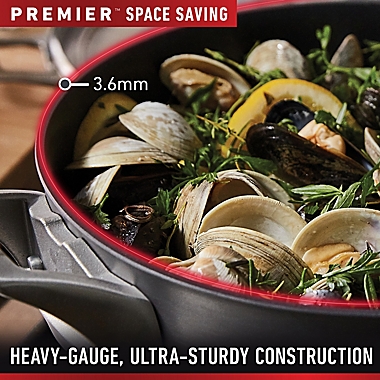 Calphalon&reg; Premier&trade; Space Saving Hard Anodized Nonstick 8 qt. Covered Stock Pot. View a larger version of this product image.