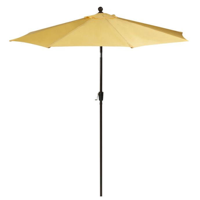 9 Foot Round Aluminum Patio Umbrella In Buttercup Bed Bath Beyond