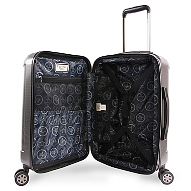 Original Penguin&reg; Crest 21-Inch Rolling Hardside Carry On Spinner in Charcoal. View a larger version of this product image.