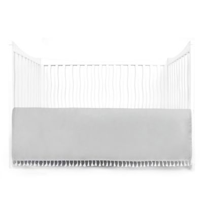 black and white crib skirt