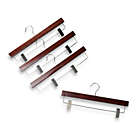 Alternate image 0 for 11-Inch Skirt Hangers with Clips in Brown (Set of 4)