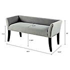 Alternate image 2 for Madison Park Welburn Accent Bench in Grey