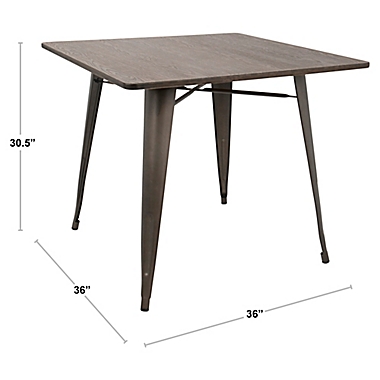 LumiSource&reg; Oregon Dining Table in Espresso. View a larger version of this product image.