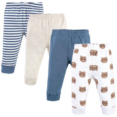 Hudson Baby&reg; 4-Pack Little Bear Pants in Blue