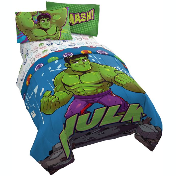 Marvel Super Hero Adventures 4 Piece Hulk Out Toddler Bedding Set Buybuy Baby