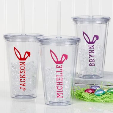 Bunny Ears Personalized 17 oz. Acrylic Insulated Tumbler. View a larger version of this product image.