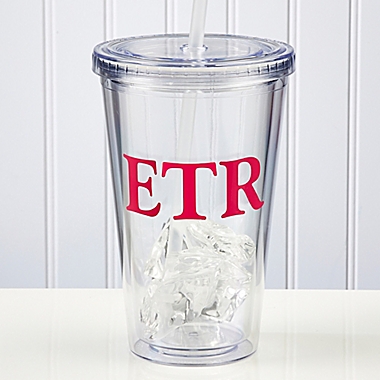 On The Go Personalized Initial Acrylic Insulated Tumbler. View a larger version of this product image.