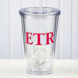On The Go Personalized Initial Acrylic Insulated Tumbler