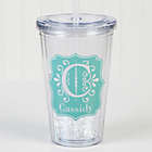 Alternate image 0 for Blooming Monogram Acrylic Insulated Tumbler