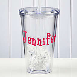 On The Go Personalized Name Acrylic Insulated Tumbler