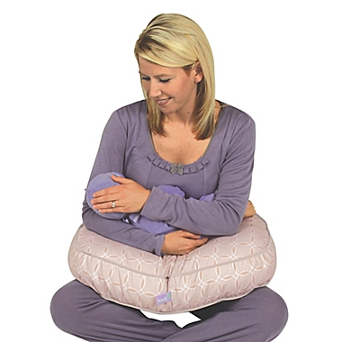 Leachco&reg; The Natural&reg; Nursing Pillow in Taupe Rings. View a larger version of this product image.