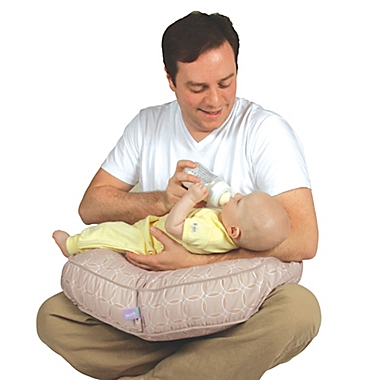 Leachco&reg; The Natural&reg; Nursing Pillow in Taupe Rings. View a larger version of this product image.