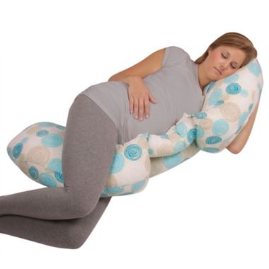 Leachco&reg;Best Nest&reg; Adjustable Nursing Pillow in Petal Rounds Teal. View a larger version of this product image.