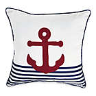 Alternate image 0 for Destination Summer Anchor Stripe Square Outdoor Throw Pillow in Red