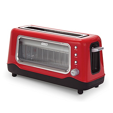 Dash&reg; Clear View 2-Slice Toaster in Red. View a larger version of this product image.