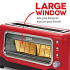Alternate image 4 for Dash&reg; Clear View 2-Slice Toaster in Red