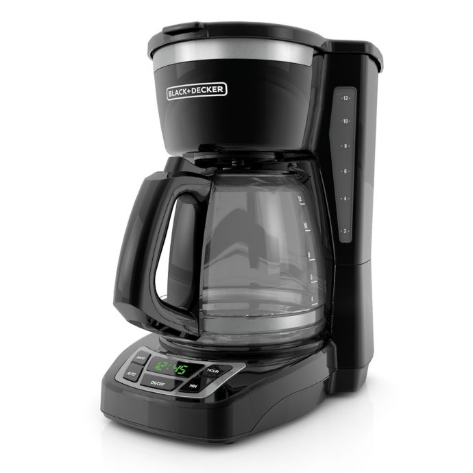 Black + Decker™ 12Cup* Programmable Coffee Maker in Black Bed Bath