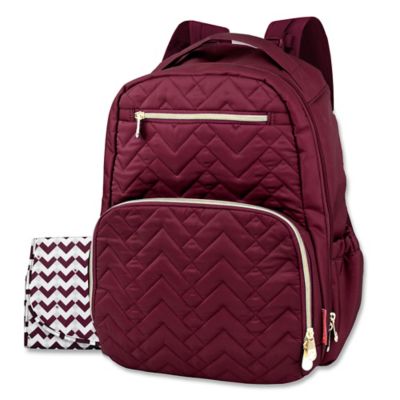 Fisher-Price&reg; Quilted Backpack Diaper Bag in Burgundy