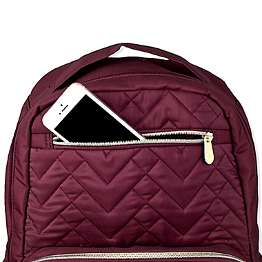 Fisher-Price&reg; Quilted Backpack Diaper Bag in Burgundy. View a larger version of this product image.